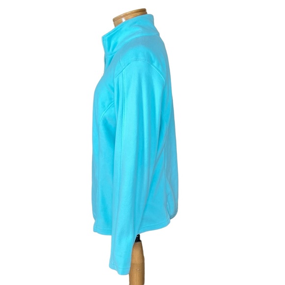 IZOD Women’s 1/4 Zip Aqua Polar Fleece Top Size Medium EUC - Picture 4 of 12